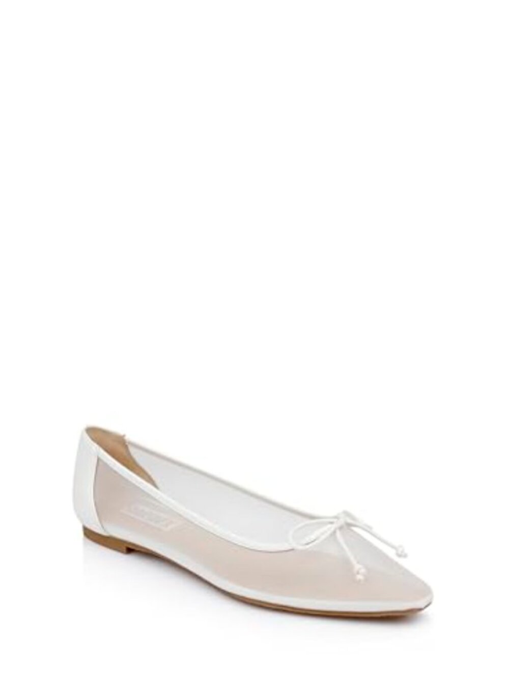 Badgley Mischka Cam Ballet Flats Women's Leather Pointed Toe Wedding Shoes